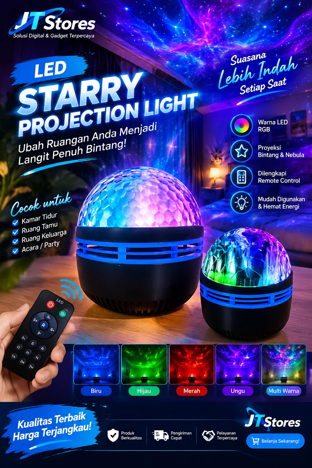 LED Starry Projection Light
